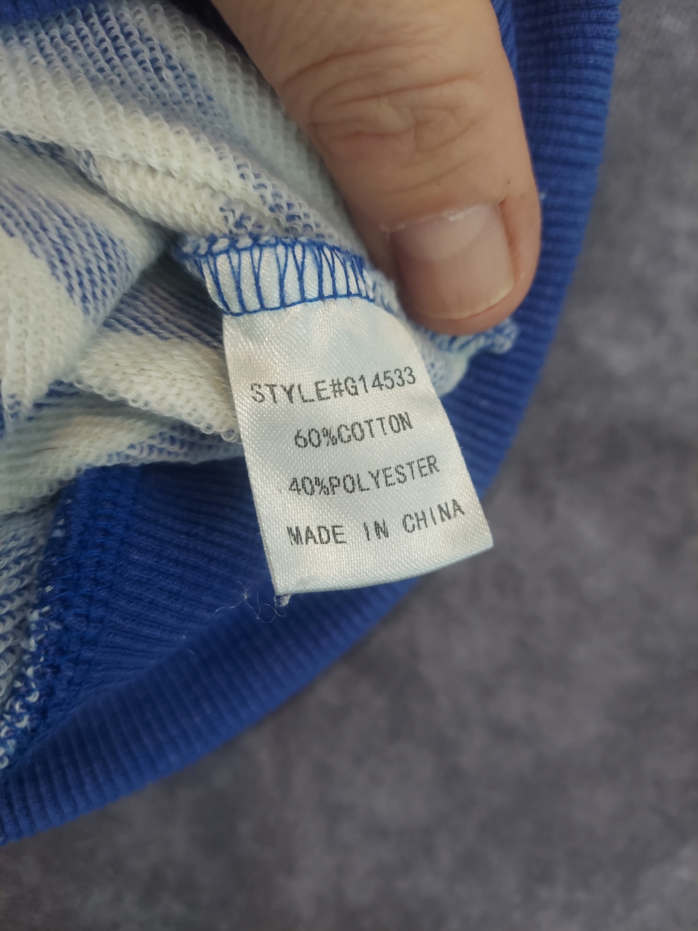Jodifl Blue & White Striped Puff Sleeve Cotton Blend Top Women's Small - Picture 5 of 7